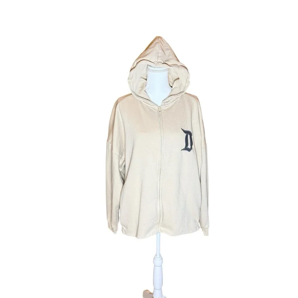 Disney Parks  DISNEYLAND Logo Zip Hoodie Beige Adult Size XL - Picture 4 of 7